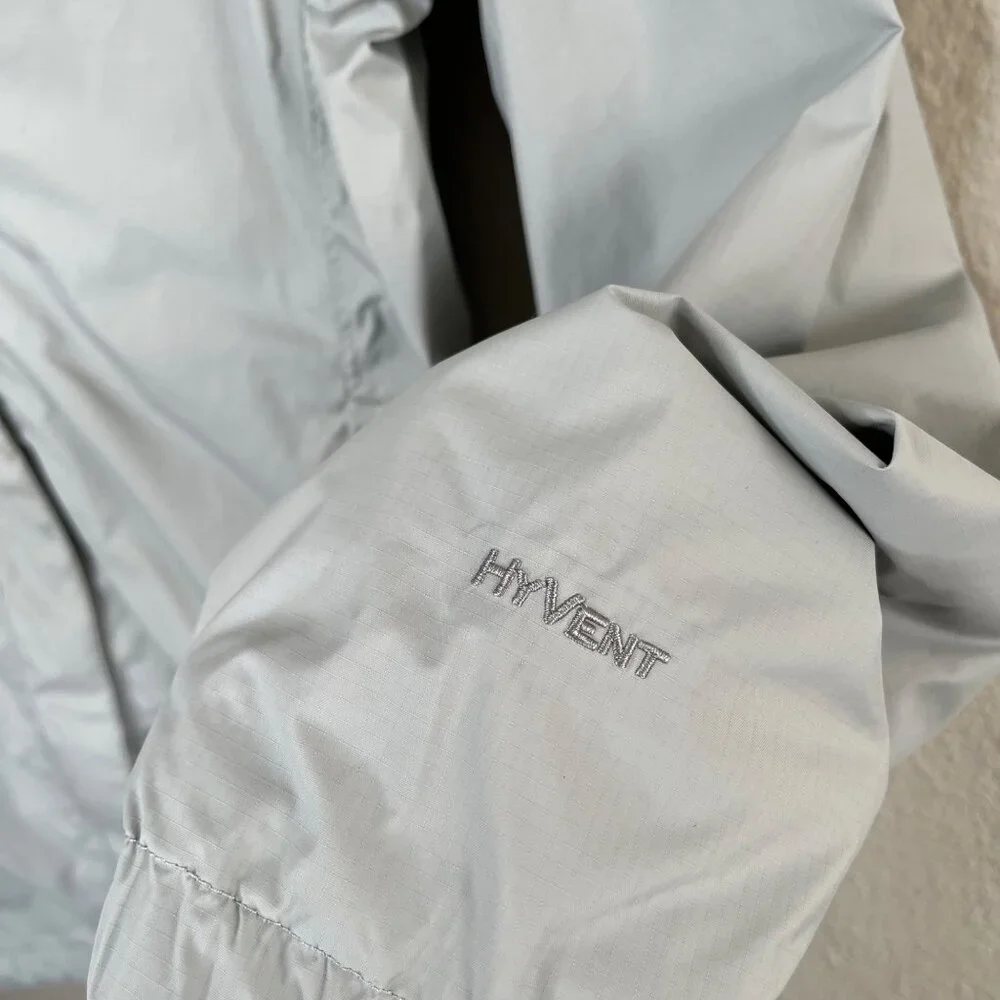 The North Face Womens Grey Hyvent Hooded Soft Shell Windbreaker Jacket M tb5m